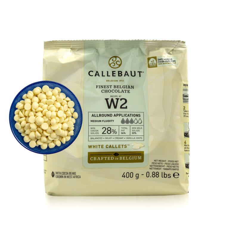 Ciocolata Alba Callebaut W2 cu 28% Cacao - (400g)